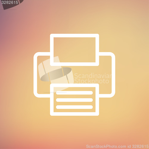 Image of Printer thin line icon