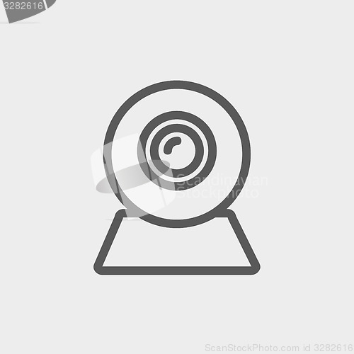 Image of Web camera thin line icon