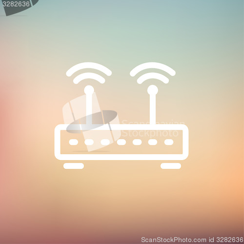 Image of Wireless Router thin line icon