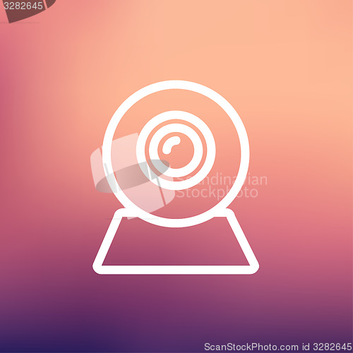 Image of Web camera thin line icon