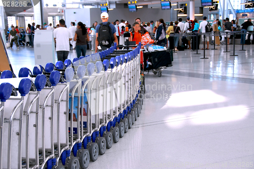 Image of Airport crowd