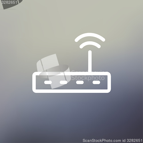 Image of Wifi router modem thin line icon