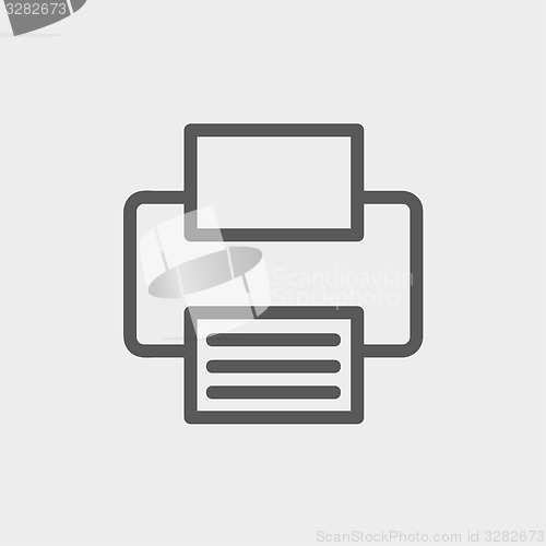 Image of Printer thin line icon