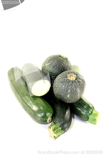 Image of fresh green zucchini mixed