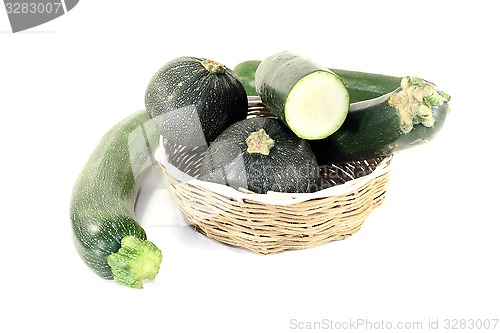 Image of mixed Zucchini in a basket