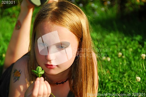 Image of Girl grass