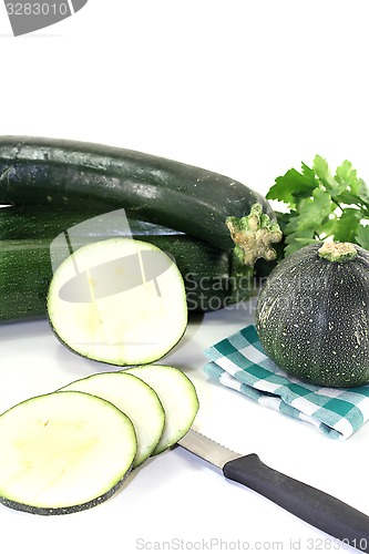 Image of Zucchini on a checkered napkin