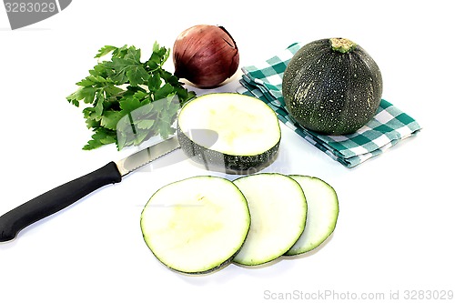 Image of rotund raw zucchini