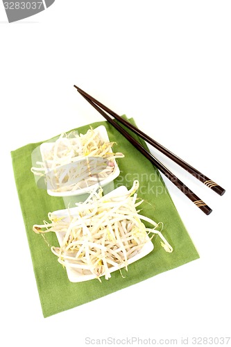 Image of fresh bright mung bean sprouts