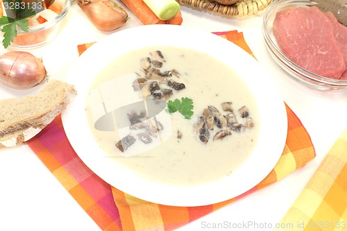 Image of fresh Veal cream soup