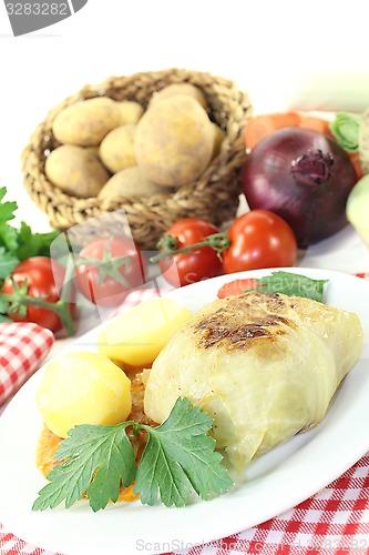 Image of Stuffed cabbage with potatoes and mincemeat