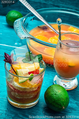 Image of fresh tropical fruit juices