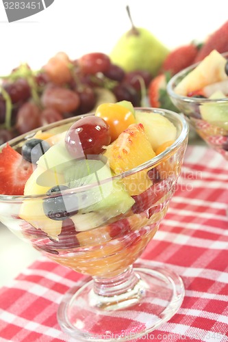 Image of Fruit salad on a napkin