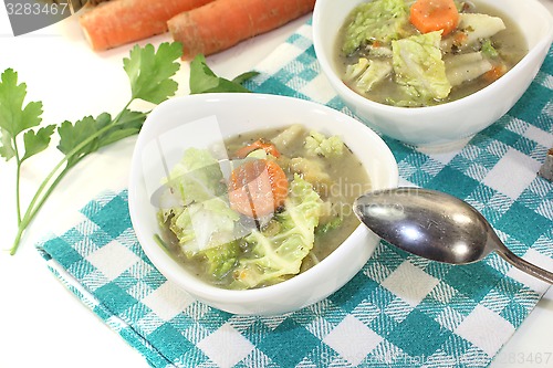 Image of Savoy cabbage stew with parsley