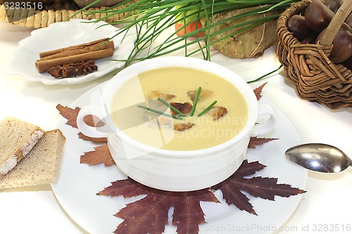 Image of fresh sweet chestnut soup