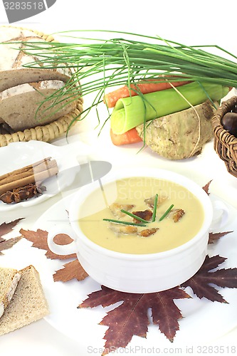 Image of delicious sweet chestnut soup
