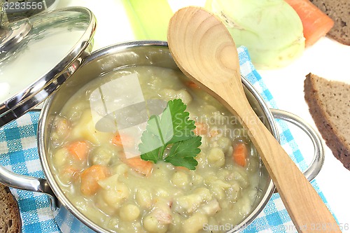 Image of fresh delicious Pea soup