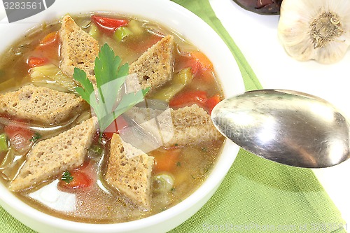 Image of Bread soup with greens