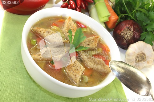 Image of Bread soup with chilli
