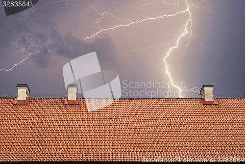 Image of Thunderstorm with lightening