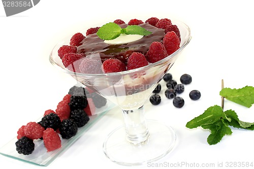 Image of Layered dessert with peppermint