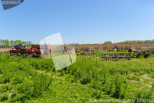 Image of Abandoned farm equipment