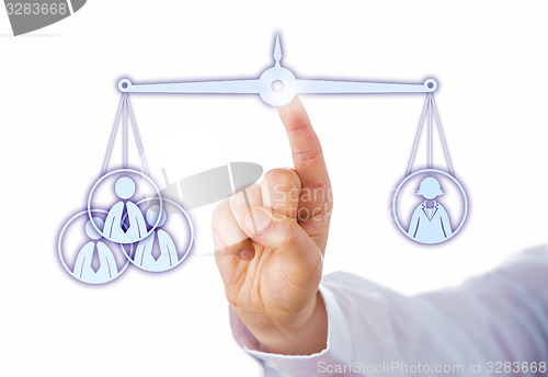 Image of Balancing One Female Against Three Male Workers