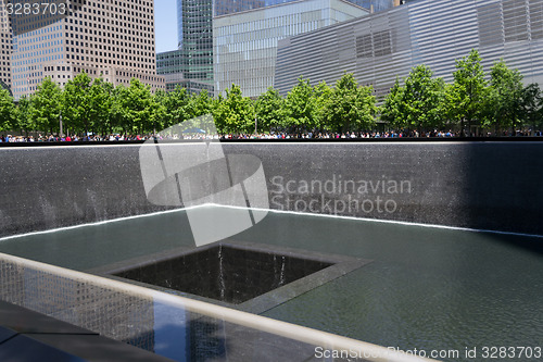 Image of 9/11 memorial fountain