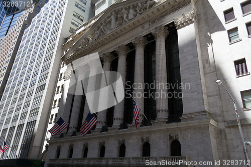 Image of Flags at the stock exchange building