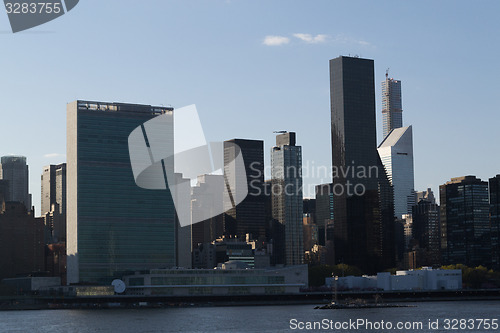 Image of United nations by the river