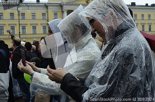 Image of Helsinki, Finland – June 6, 2015: Traditional summer samba car