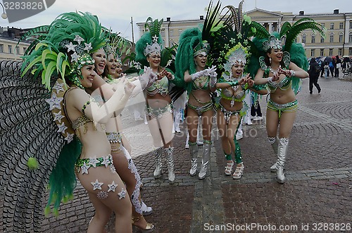 Image of Helsinki, Finland – June 6, 2015: Traditional summer samba car