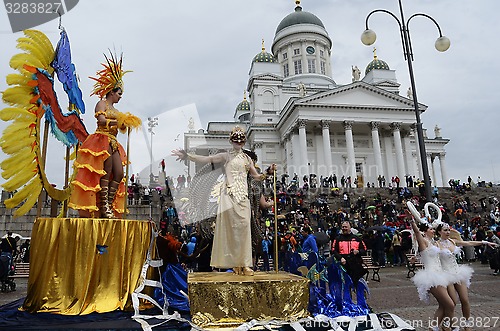 Image of Helsinki, Finland – June 6, 2015: Traditional summer samba car