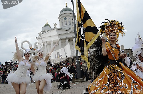 Image of Helsinki, Finland – June 6, 2015: Traditional summer samba car