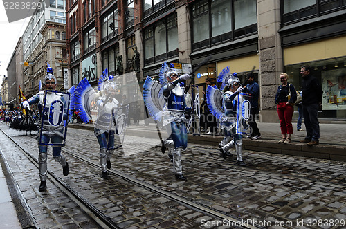 Image of Helsinki, Finland – June 6, 2015: Traditional summer samba car