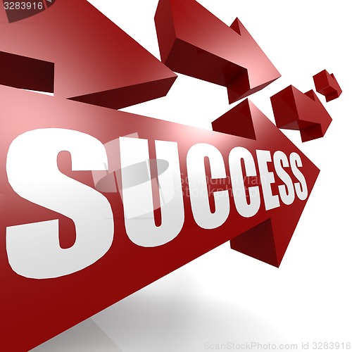 Image of Success arrow in red