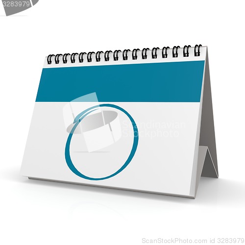 Image of Blank blue calendar