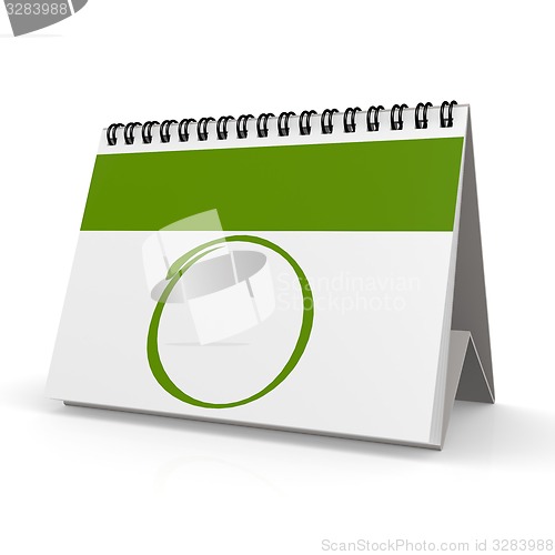 Image of Blank green calendar