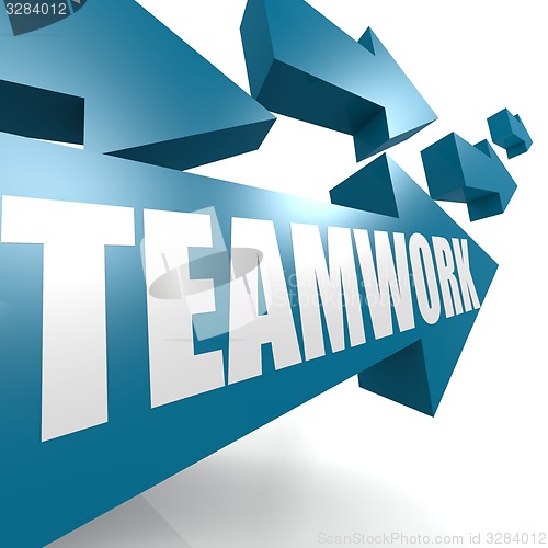 Image of Teamwork arrow in blue