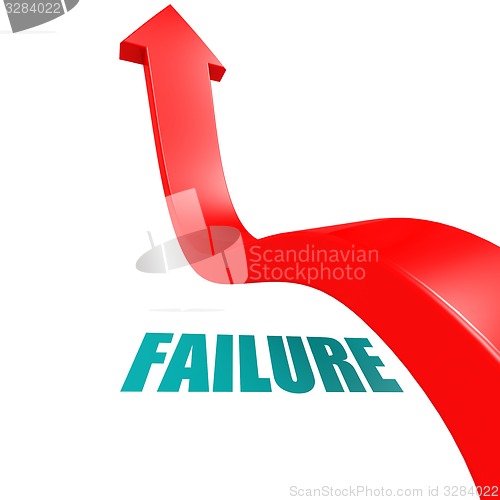 Image of Arrow leap over failure