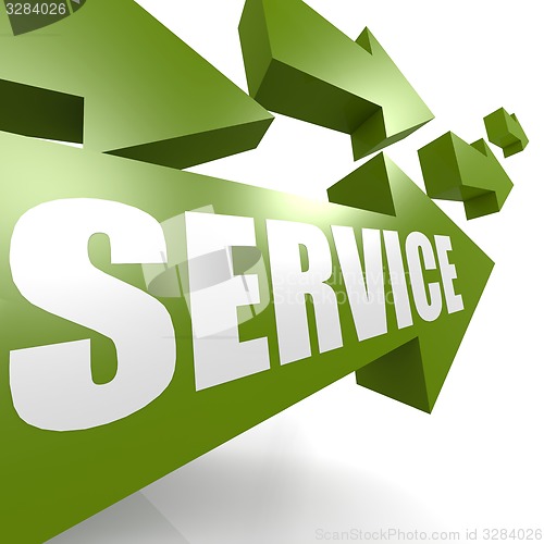 Image of Service arrow in green