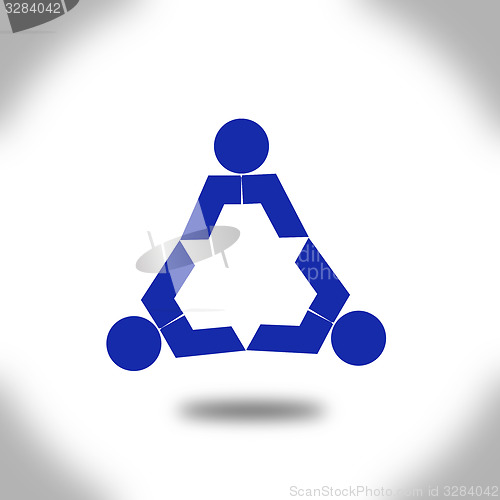 Image of Blue people triangle