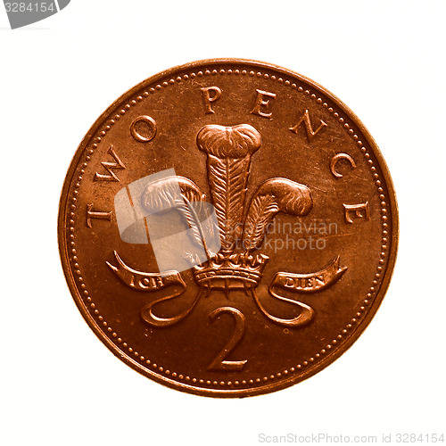 Image of Retro look Two Pence coin