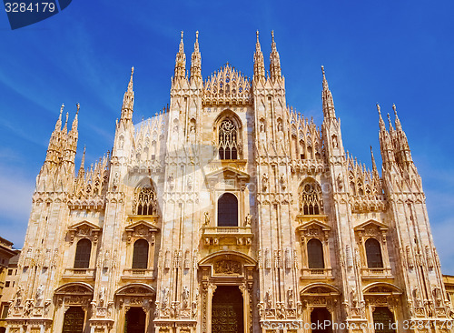 Image of Retro look Milan cathedral