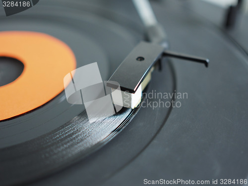 Image of Vinyl record on turntable