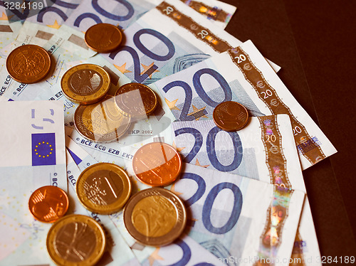 Image of Retro look Euro bank notes