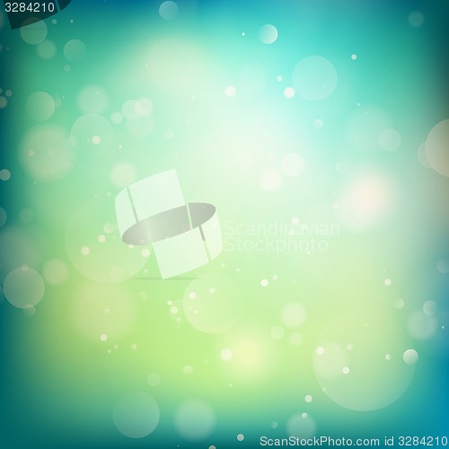 Image of Blue and green defocused lights background. EPS 10