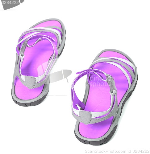 Image of Summer sandals.Top view.