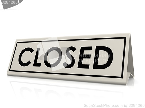 Image of Closed table sign