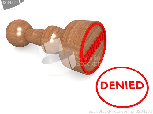 Image of Denied round stamp